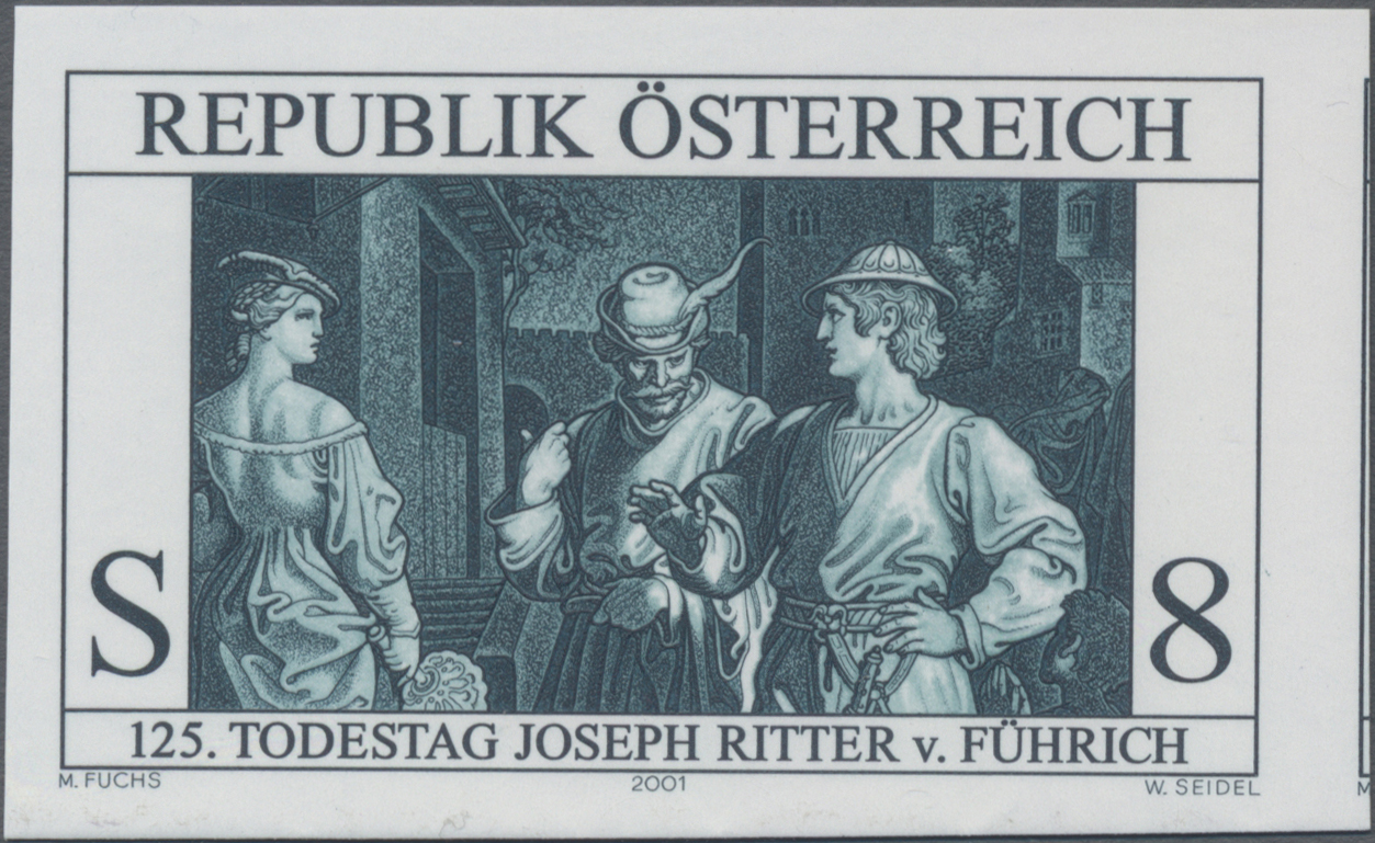 2001, 8 S, 125. Todestag von Joseph Ritter von Führich, Abbildung: Verführung des Verlorenen Sohnes, Detail einer Zeichnung