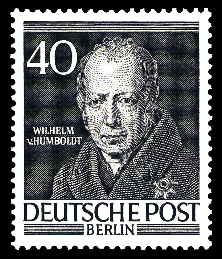Briefmarkenserie Männer aus der Geschichte Berlins I, Wilhelm von Humboldt, (1767 - 1835)
