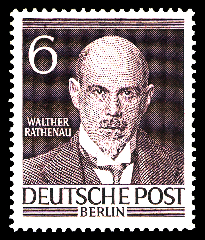Briefmarkenserie Männer aus der Geschichte Berlins I, Walther Rathenau, (1867 - 1922)