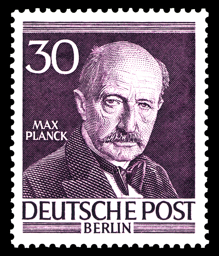 Briefmarkenserie Männer aus der Geschichte Berlins I, Max Planck, (1858 - 1947)