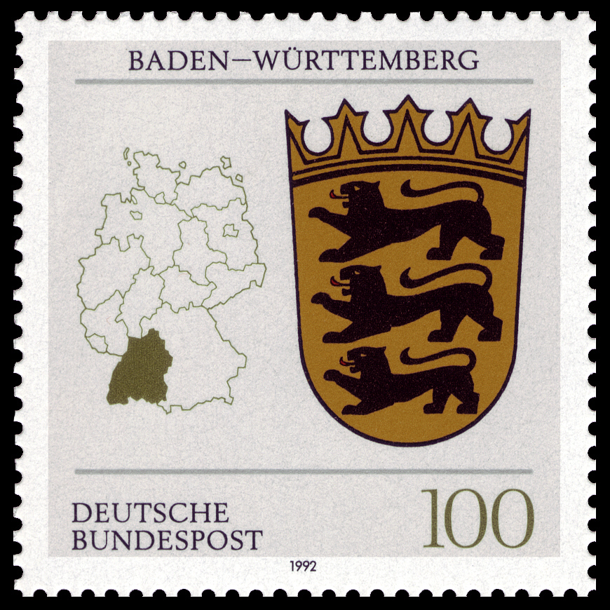 Wappen der 16 Länder der Bundesrepublik Deutschland - Baden - Württemberg