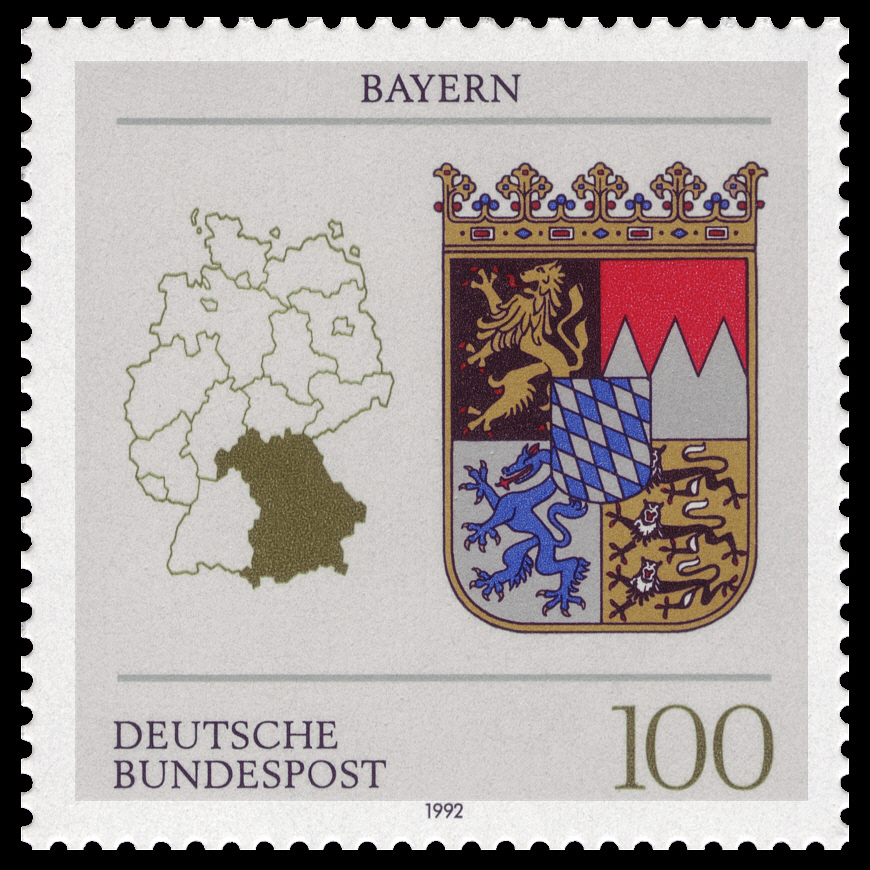 Wappen der 16 Länder der Bundesrepublik Deutschland - Bayern