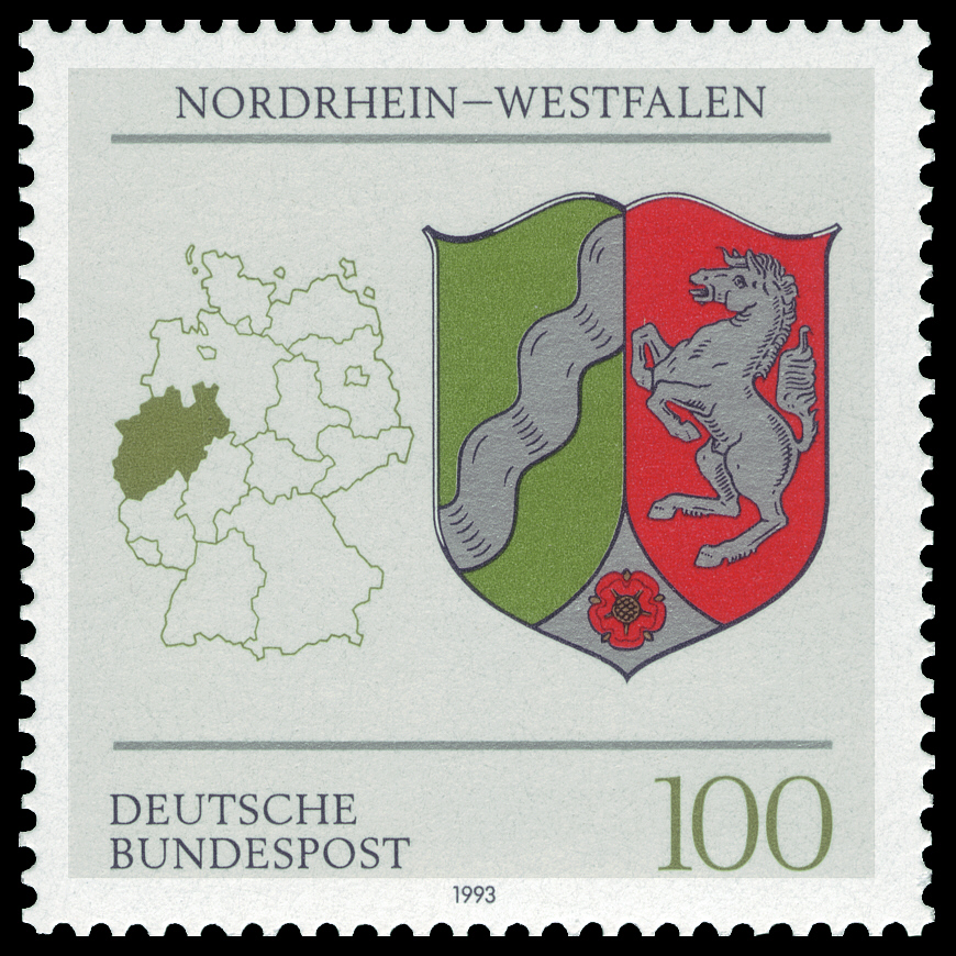 Wappen der 16 Länder der Bundesrepublik Deutschland - Nordrhein - Westfalen