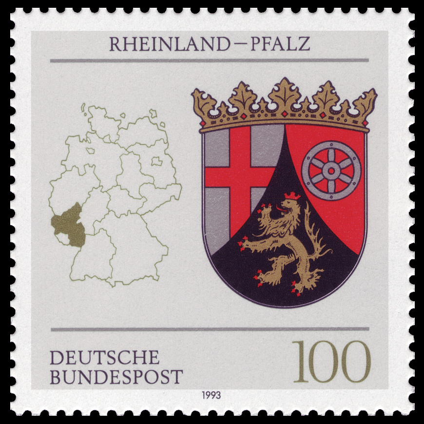 Wappen der 16 Länder der Bundesrepublik Deutschland - Rheinland - Pfalz