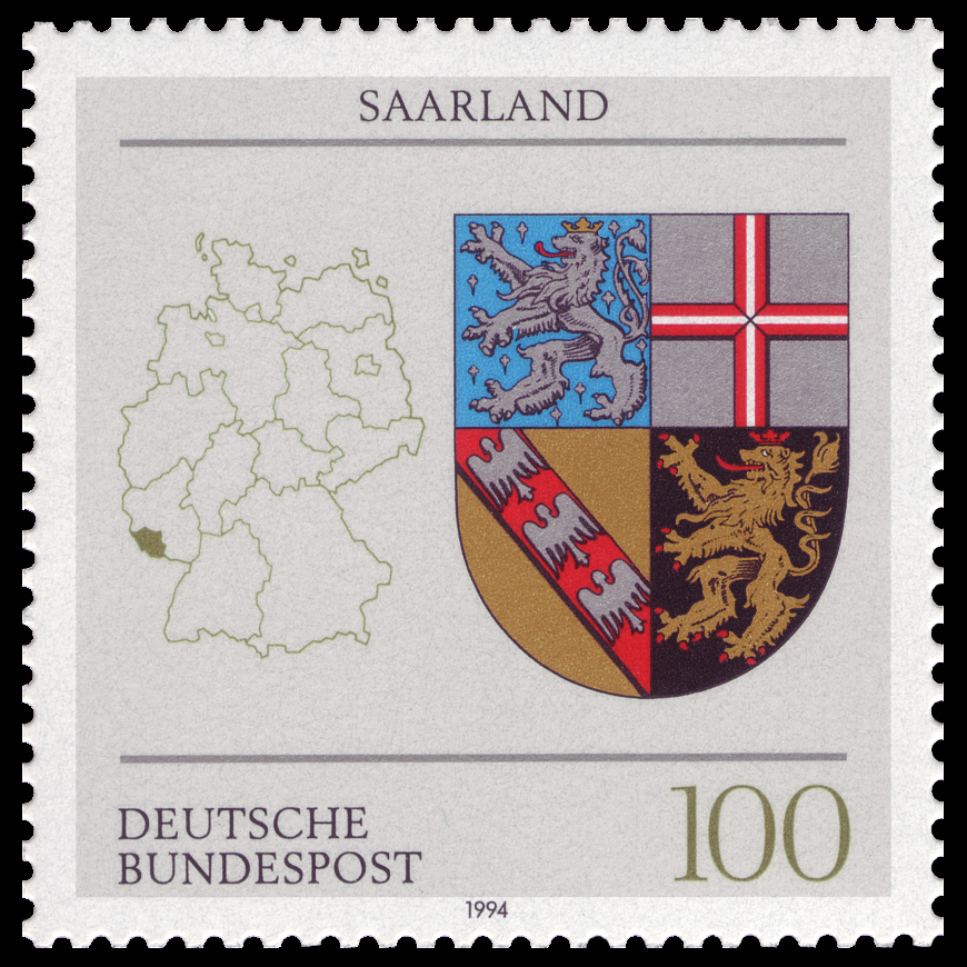 Wappen der 16 Länder der Bundesrepublik Deutschland - Saarland