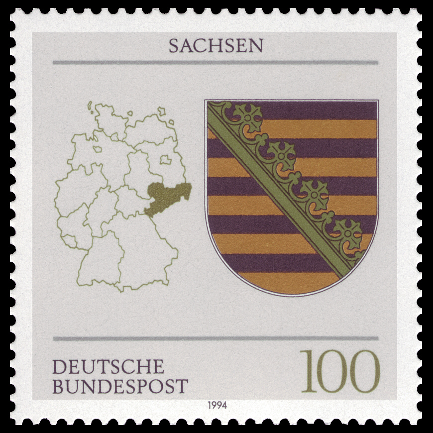 Wappen der 16 Länder der Bundesrepublik Deutschland - Sachsen