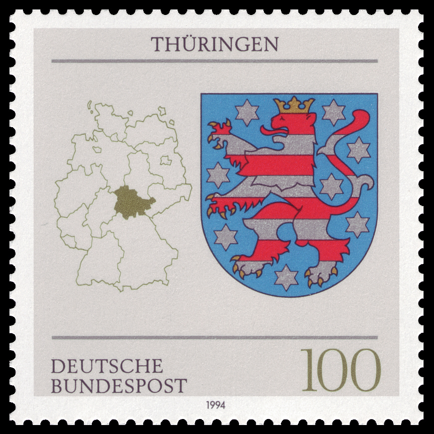Wappen der 16 Länder der Bundesrepublik Deutschland - Thüringen