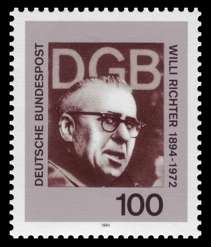 100. Geburtstag von Willi Richter (1894—1972) - DGB Vorsitzender