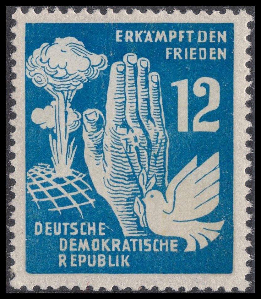 Kampf für Frieden 1950 - Friedenstaube und Hand