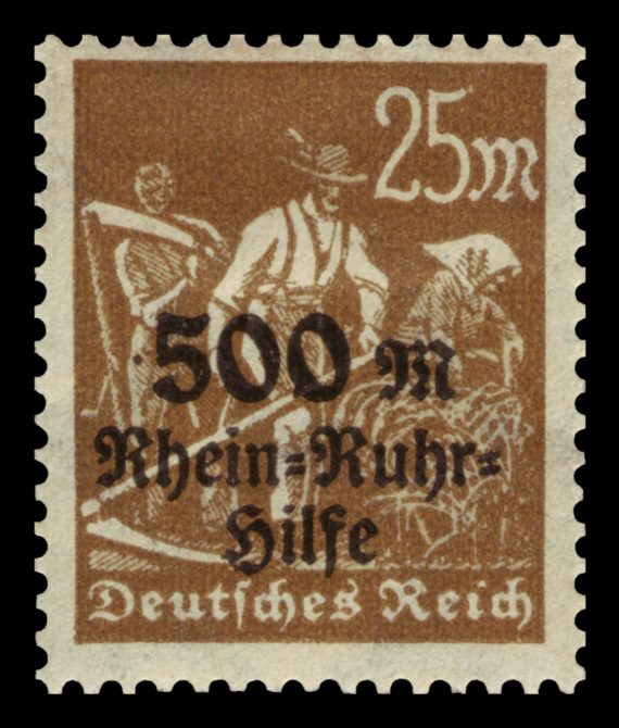 Zuschlagmarken für die Rhein - und Ruhrhilfe
