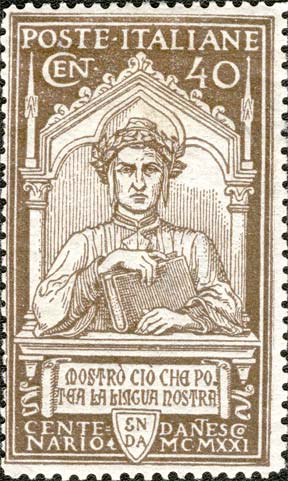 6º centenario della morte di Dante Alighieri - Ritratto di Dante Alighieri