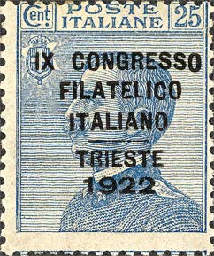 9º congresso filatelico italiano, a Trieste