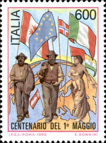 Centenario del 1º maggio - Il quarto stato, dipinto di Pellizza da Volpedo