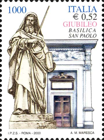 Celebrativo del Giubileo, porta santa della basilica di san Paolo Fuori le Mura