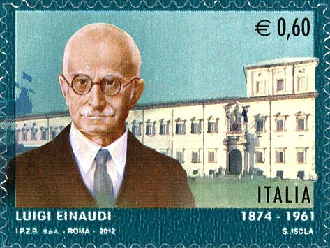 Luigi Einaudi auf einer italienischen Briefmarke