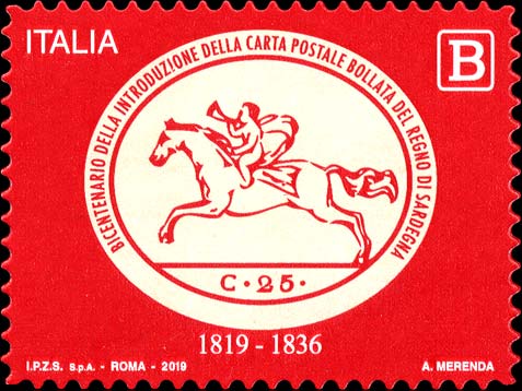 200º anniversario dell´introduzione della carta postale bollata del regno di Sardegna