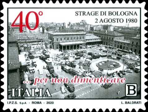 40º anniversario della strage di Bologna - Piazzale della stazione di Bologna il giorno della strage