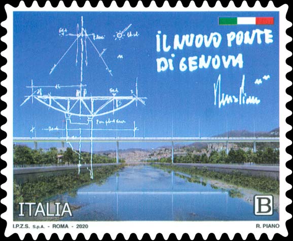 Ponte di Genova San Giorgio e bozzetto di Renzo Piano