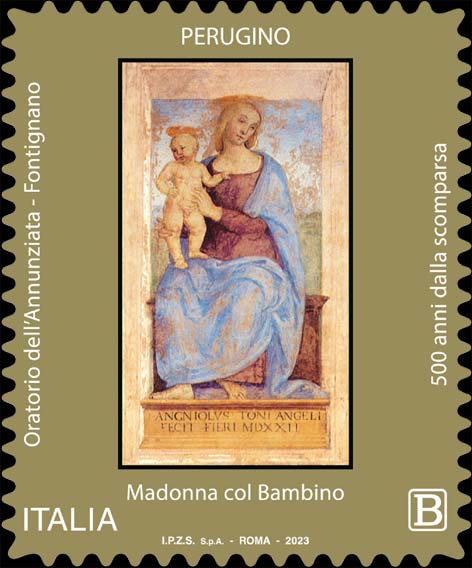 500º anniversario della morte del Perugino - Madonna col Bambino, affresco del Perugino