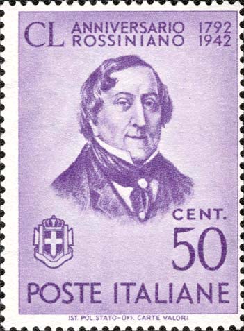 150º anniversario della nascita di Gioacchino Rossini