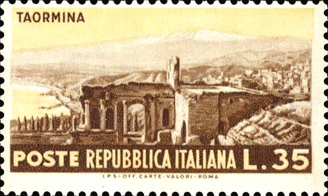 Propaganda turistica - Taormina e rovine del teatro