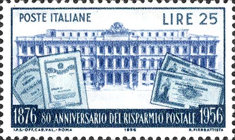 80º anniversario del risparmio postale in Italia