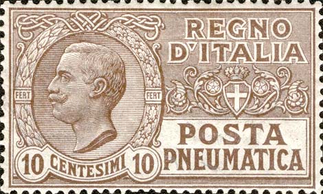 Pneumatica tipo Leoni - Effigie di Vittorio Emanuele III entro un ovale