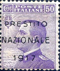 Prestito Nazionale - Effigie di Vittorio Emanuele III volta a sinistra