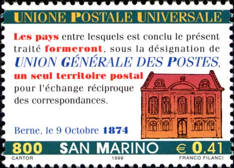 125º anniversario dellunione postale universale