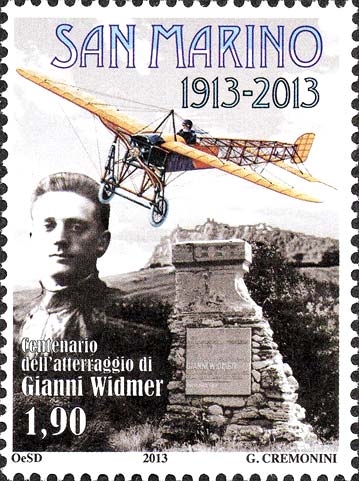 Centenario dellatterraggio di Gianni Widmer a San Marino