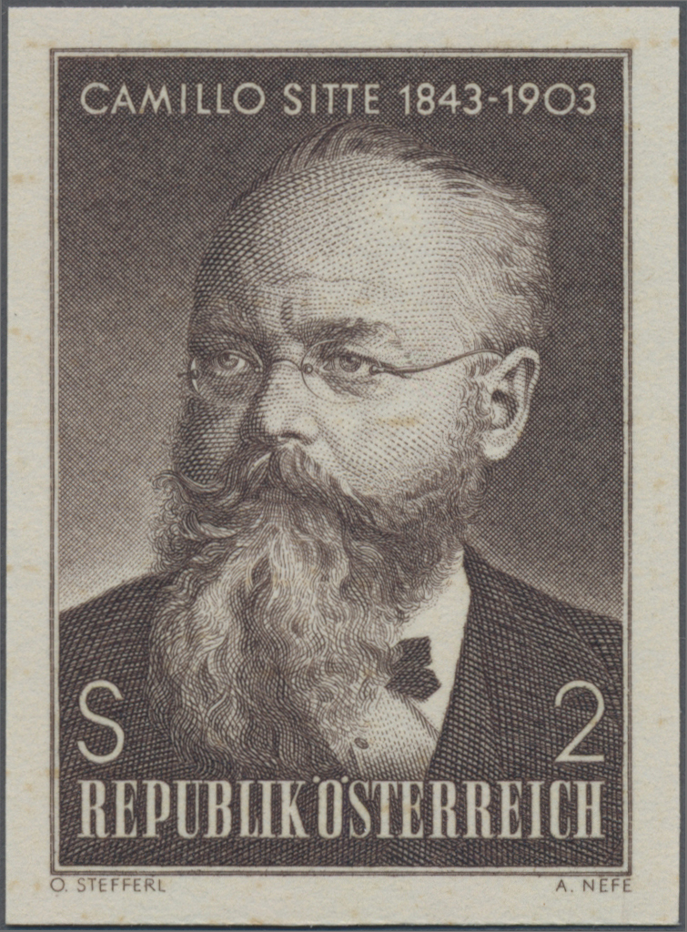 1968, 2 S, 125. Geburtstag von Camillo Sitte, Architekt und Städteplaner