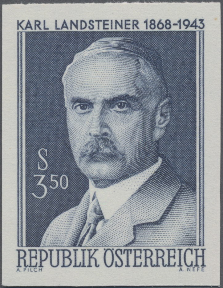 1968, 3, 50 S, 100. Geburtstag von Karl Landsteiner, Bakteriologe, Nobelpreis 1930