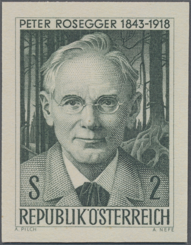 1968, 2 S, 50. Todestag von Peter Rosegger, Volksschriftsteller, Heimatdichter