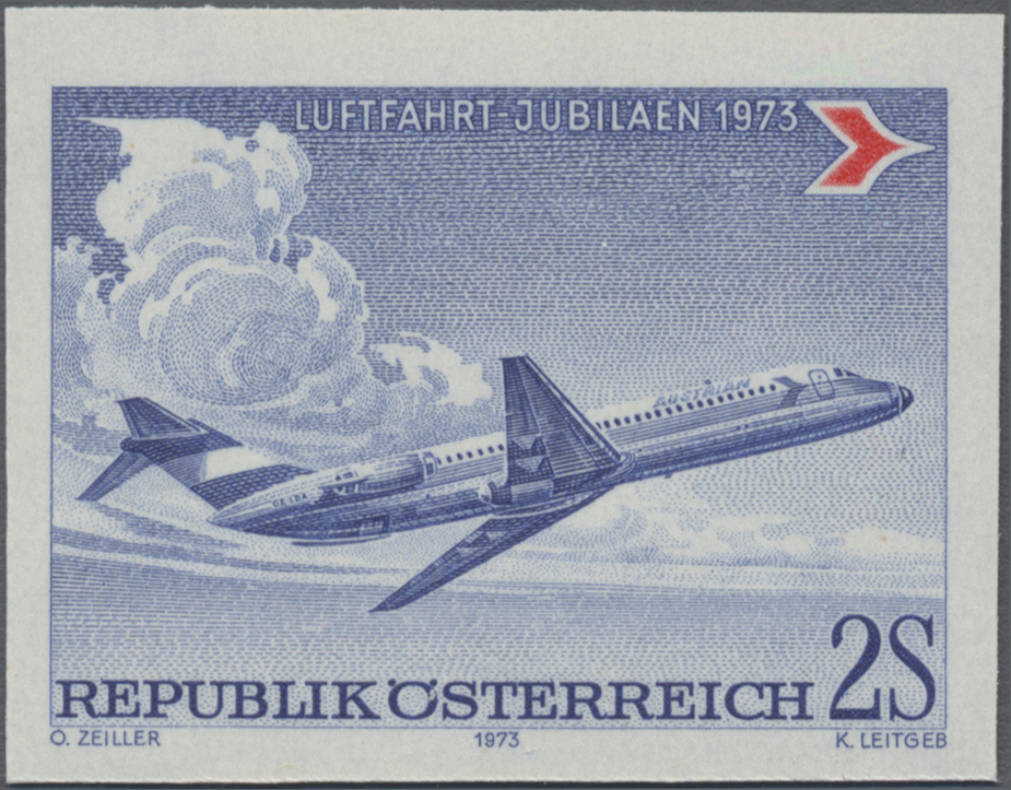 1973, 2 S, Luftfahrtjubiläum 1973, Abbildung: Douglas DC - 9 - 30