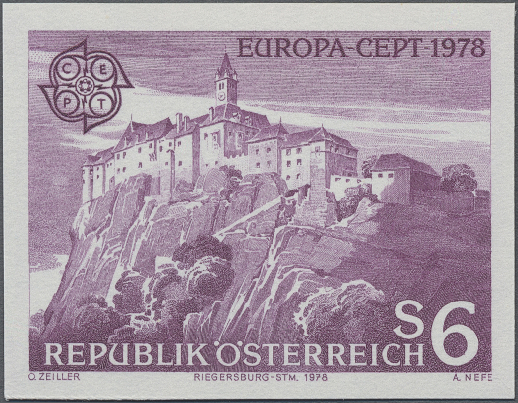 1978, 6 S, Europa CEPT: Baudenkmäler, Abbildung: Riegersburg, Steiermark