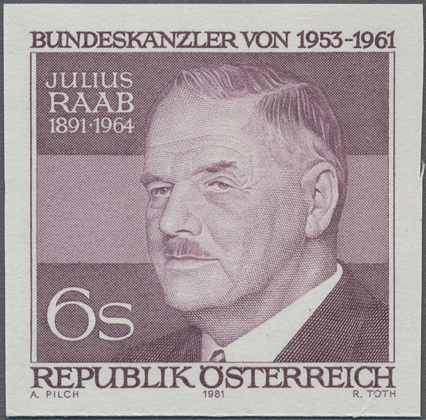 1981, 6 S, 90. Geburtstag von Julius Raab - Bundeskanzler