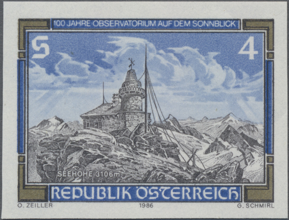 1986, 4 S, 100 Jahre Observatorium auf dem Sonnblick