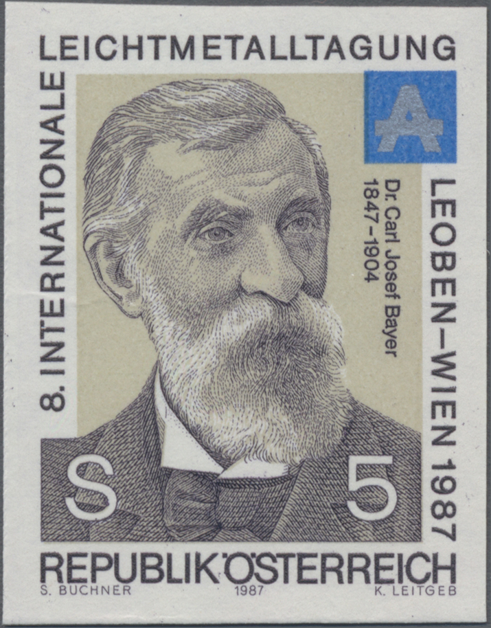 1987, 5 S, Internationale Leichtmetalltagung, Abbildung: Carl Josef Bayer, Chemiker