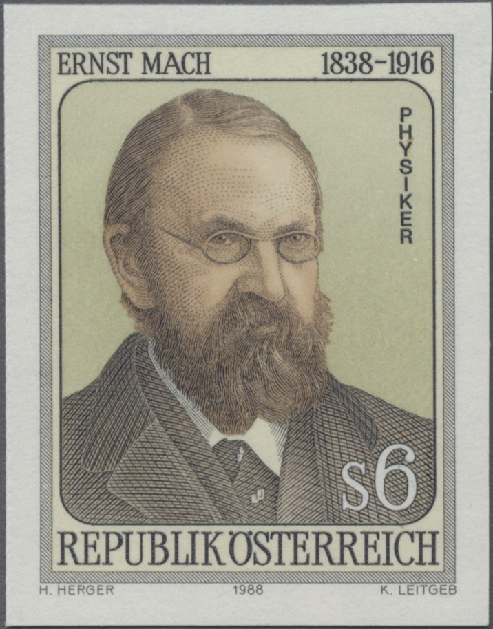 1988, 6 S, 150. Geburtstag von Ernst Mach, Physiker, Psychologe, Philosoph