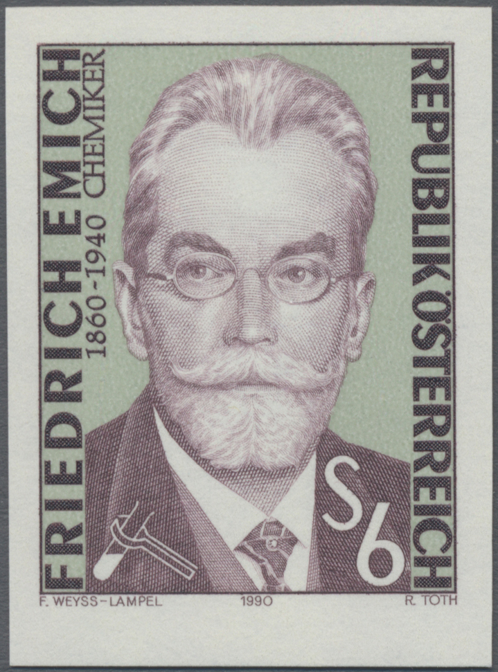 1990, 6 S, 50. Todestag von Friedrich Emich - Chemiker