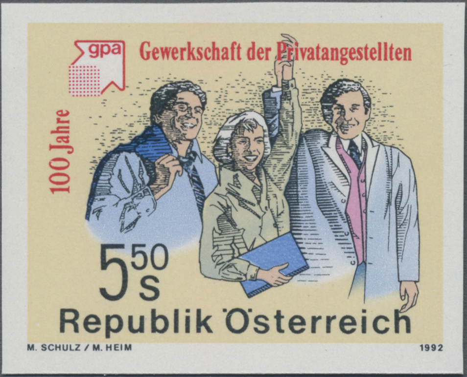 1992, 5, 50 S, 100 Jahre Gewerkschaft der Privatangestellten GPA