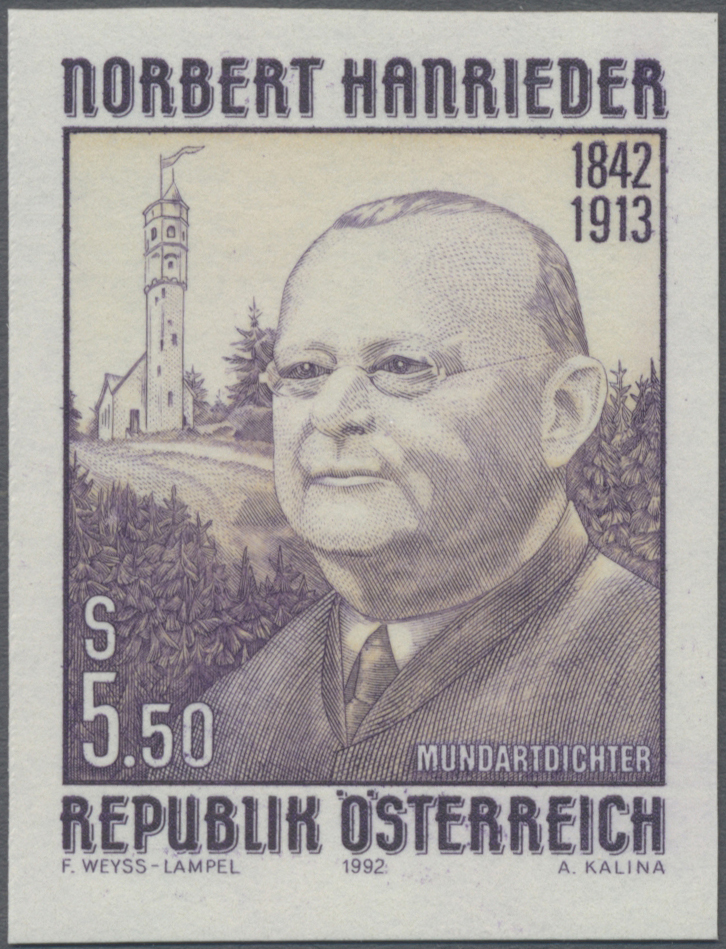 1992, 5, 50 S, 150. Geburtstag von Norbert Hanrieder, Mundartdichter