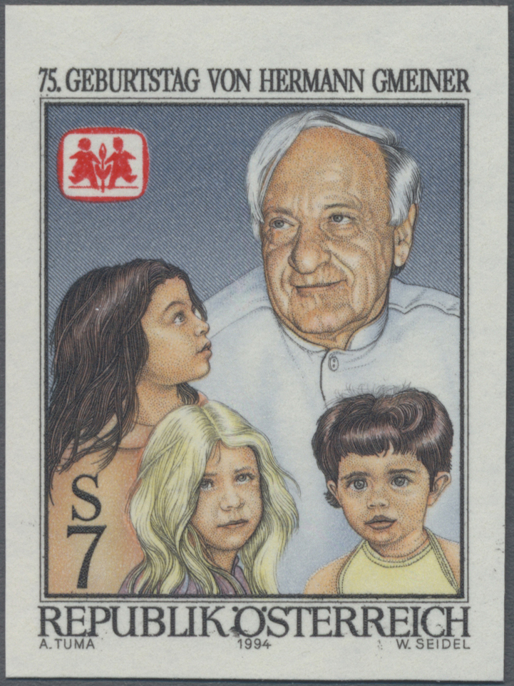 1994, 7 S, 75. Geburtstag von Hermann Gmeiner, Gründer des ersten SOS - Kinderdorfes in Imst