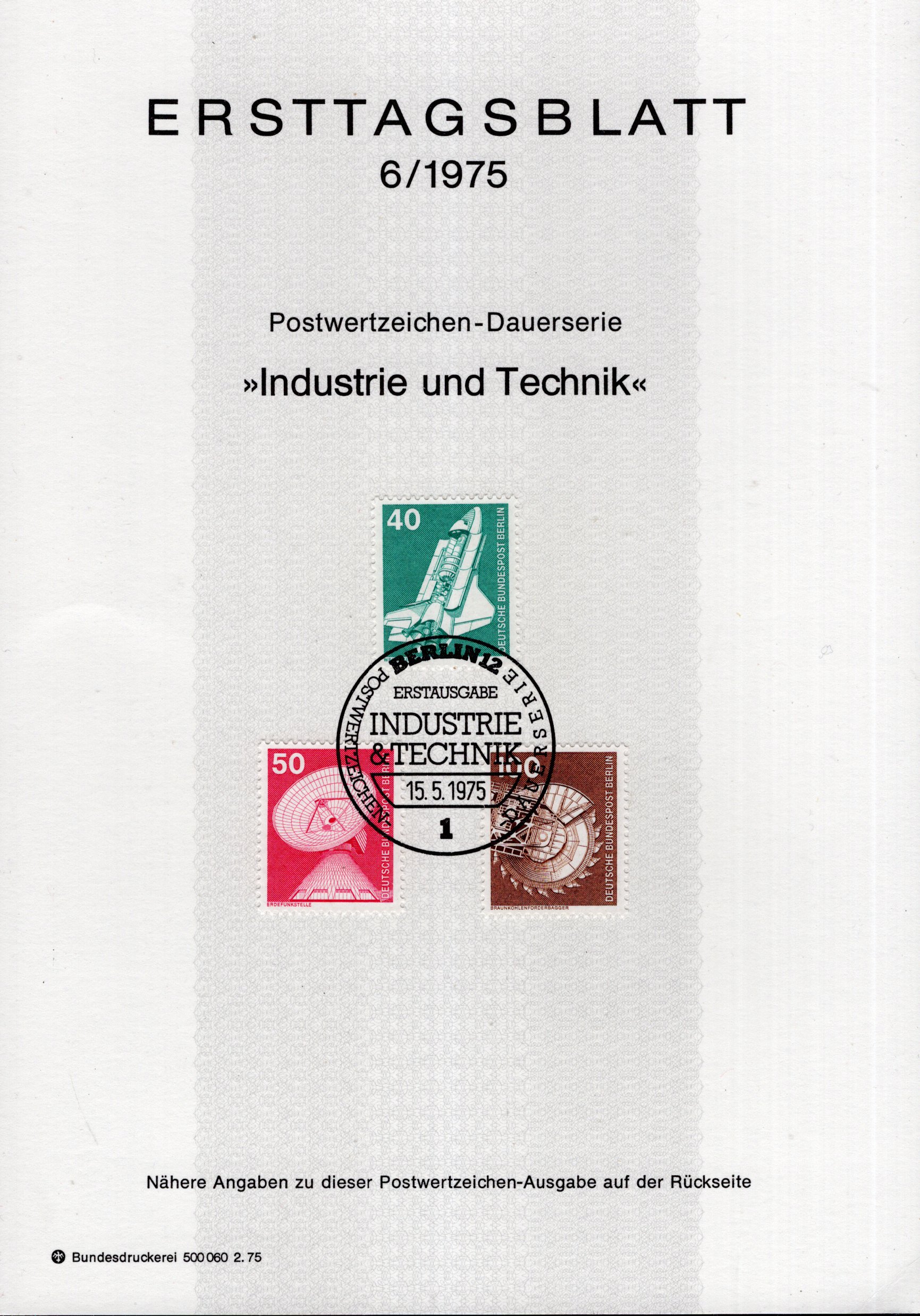 Dauerserie Industrie und Technik - Spacelab - Erdefunkstelle Raisting - Braunkohlenförderbagger