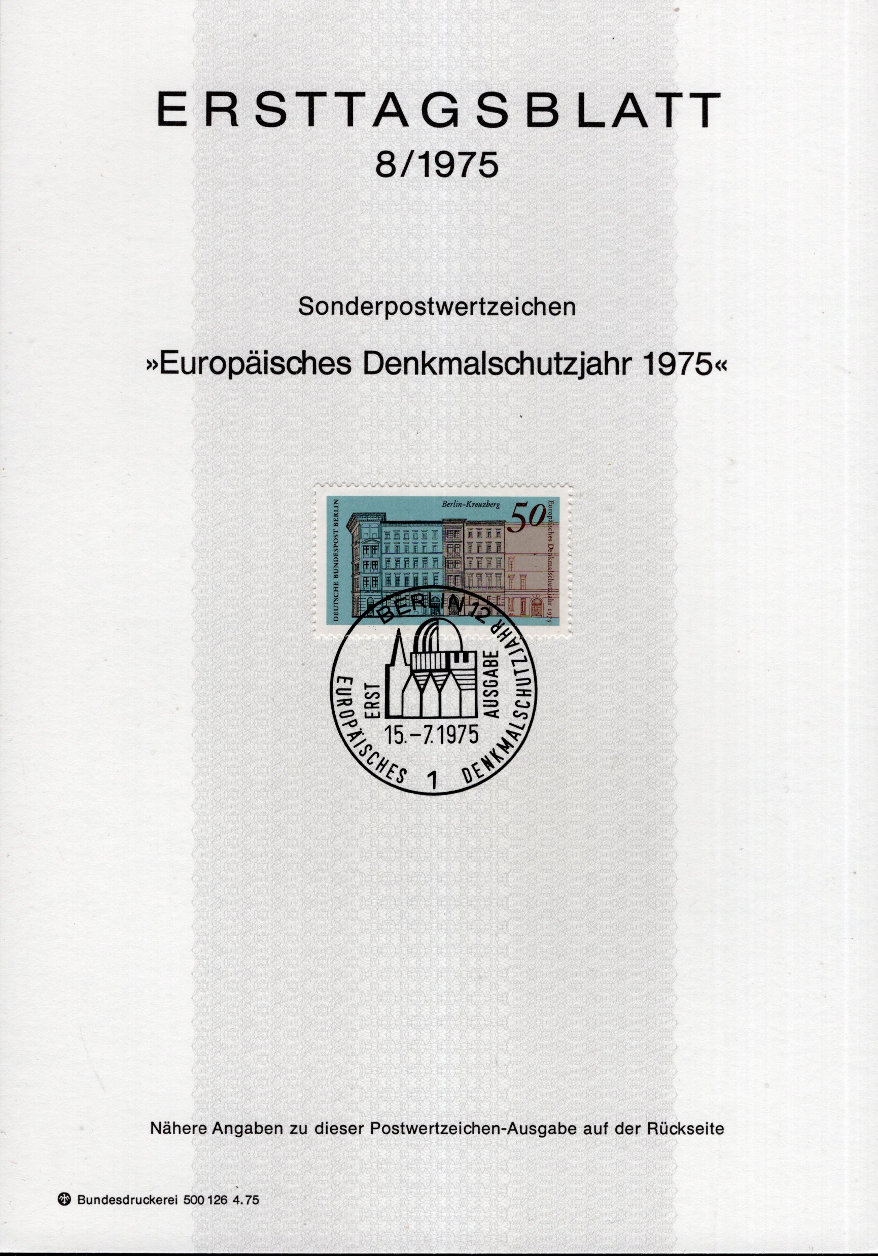 Europäisches Denkmalschutzjahr 1975 - Berlin Kreuzberg