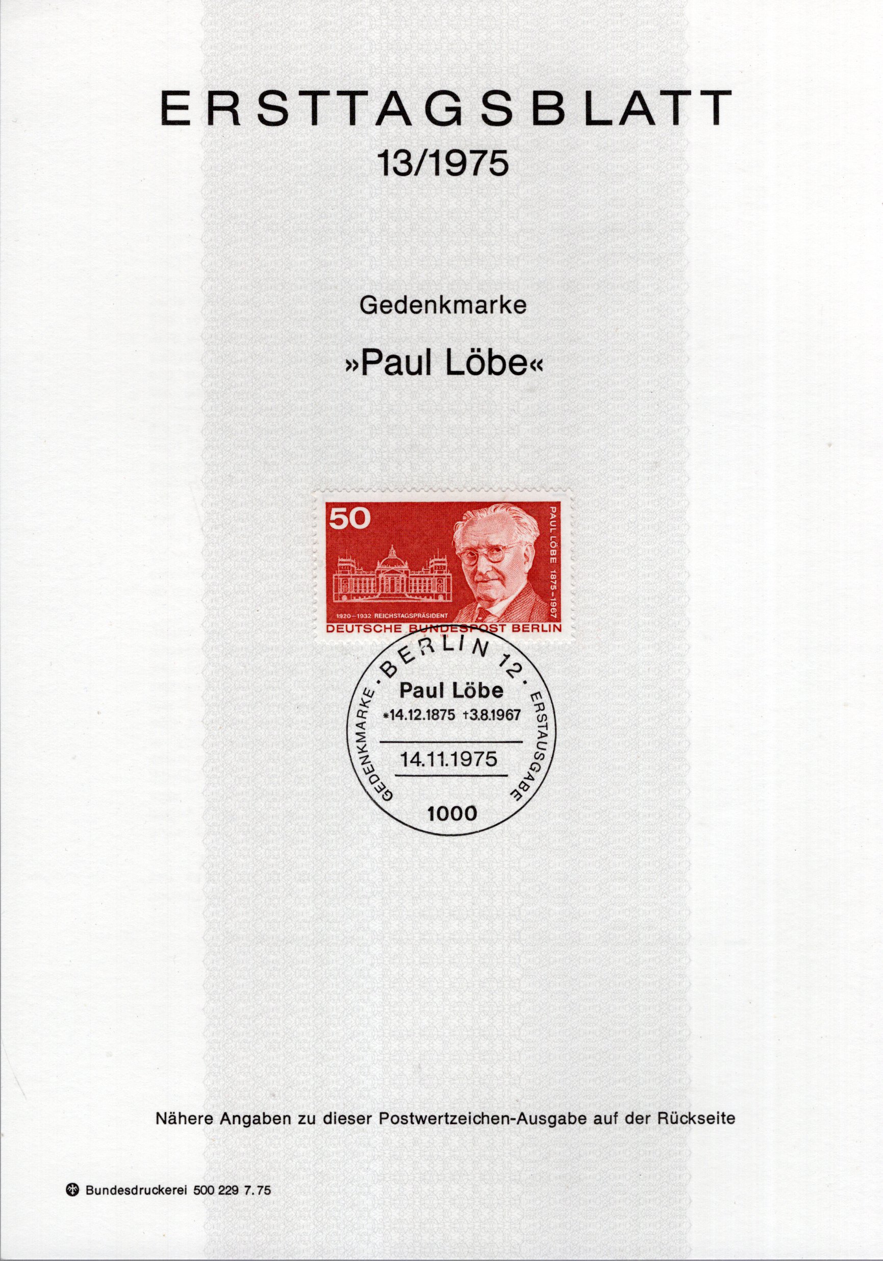 100. Geburtstag Paul Löbe