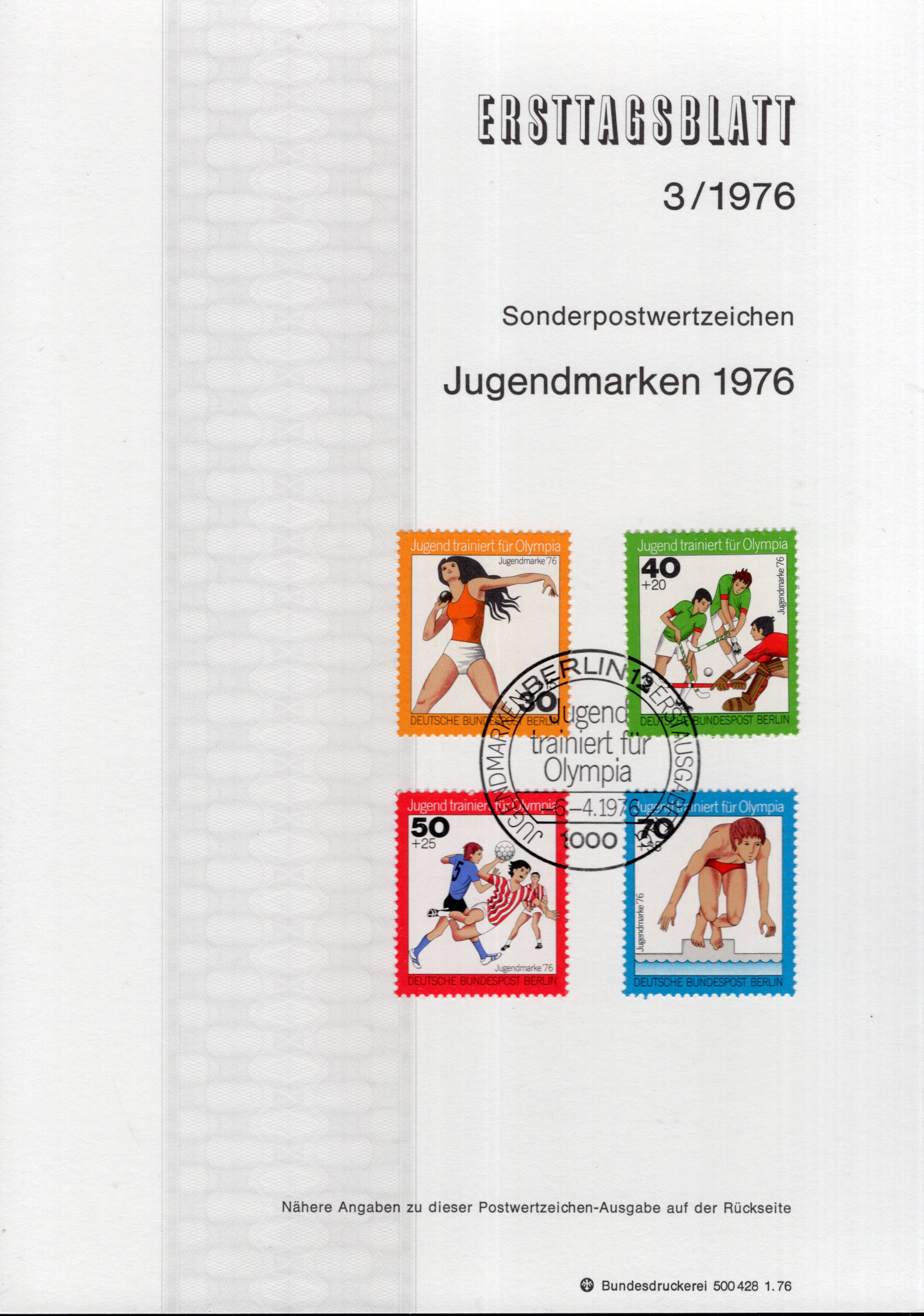 Jugendmarken 1976 - Jugend trainiert für Olympia