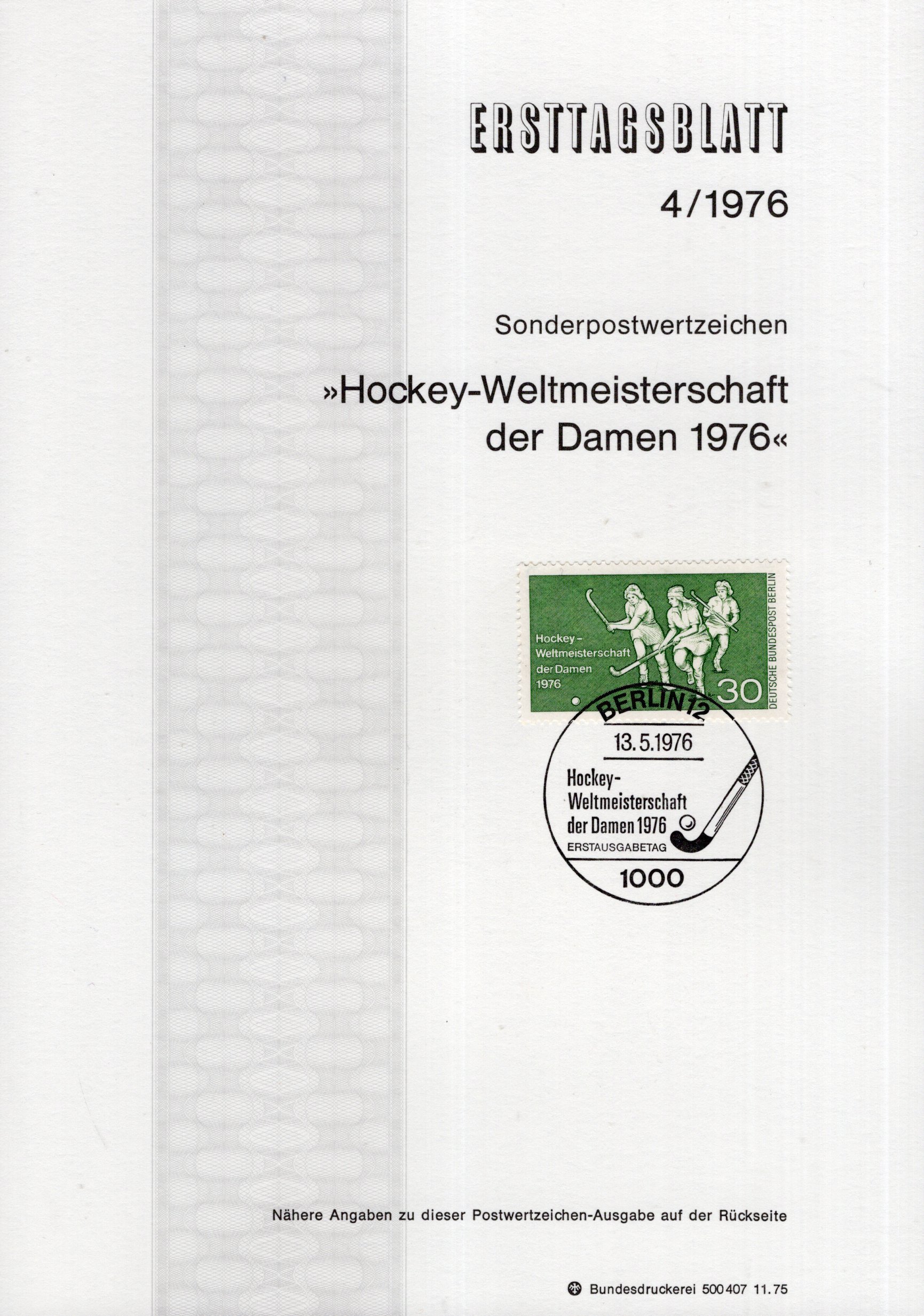 Hockey - Weltmeisterschaft der Damen 1976