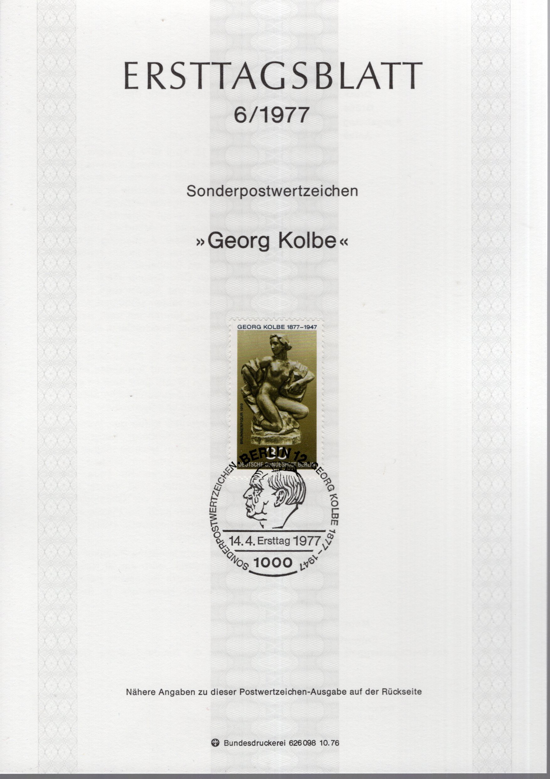 100. Geburtstag Georg Kolbe