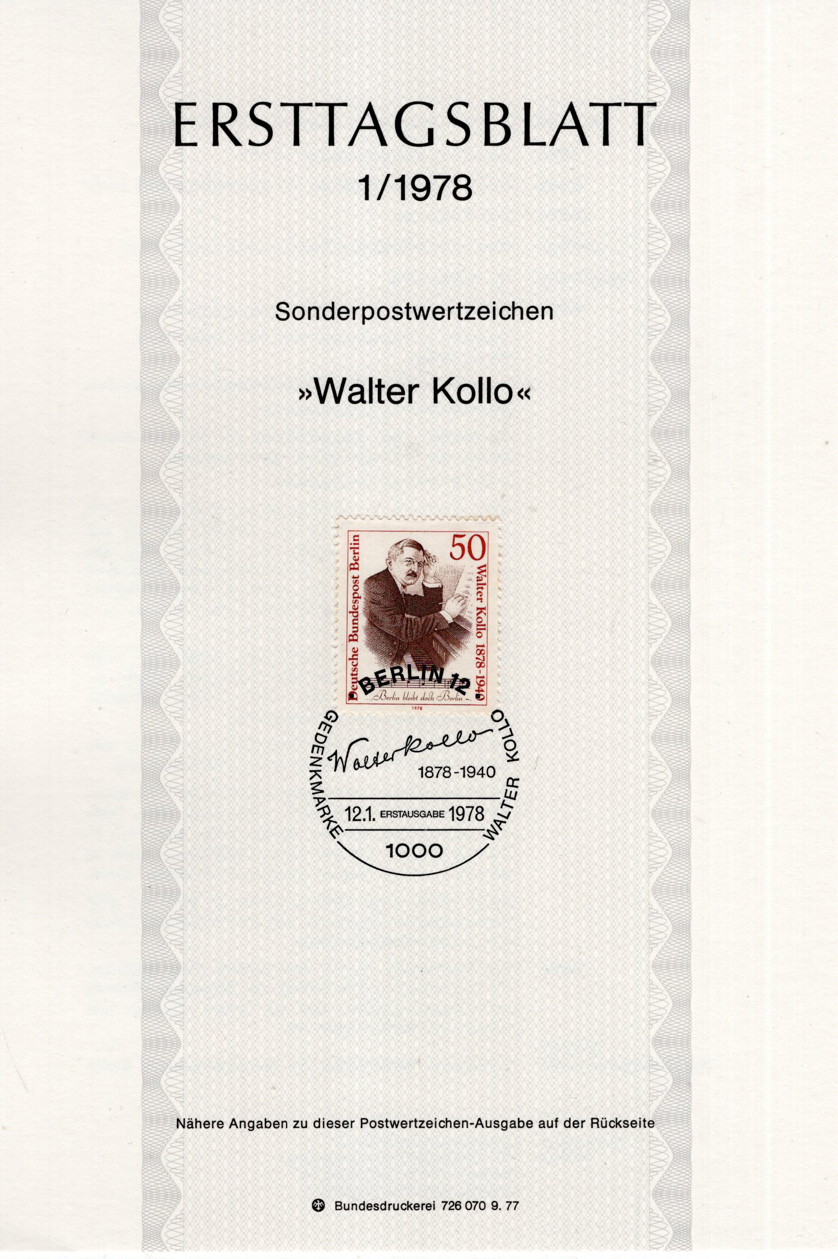 100. Geburtstag Walter Kollo